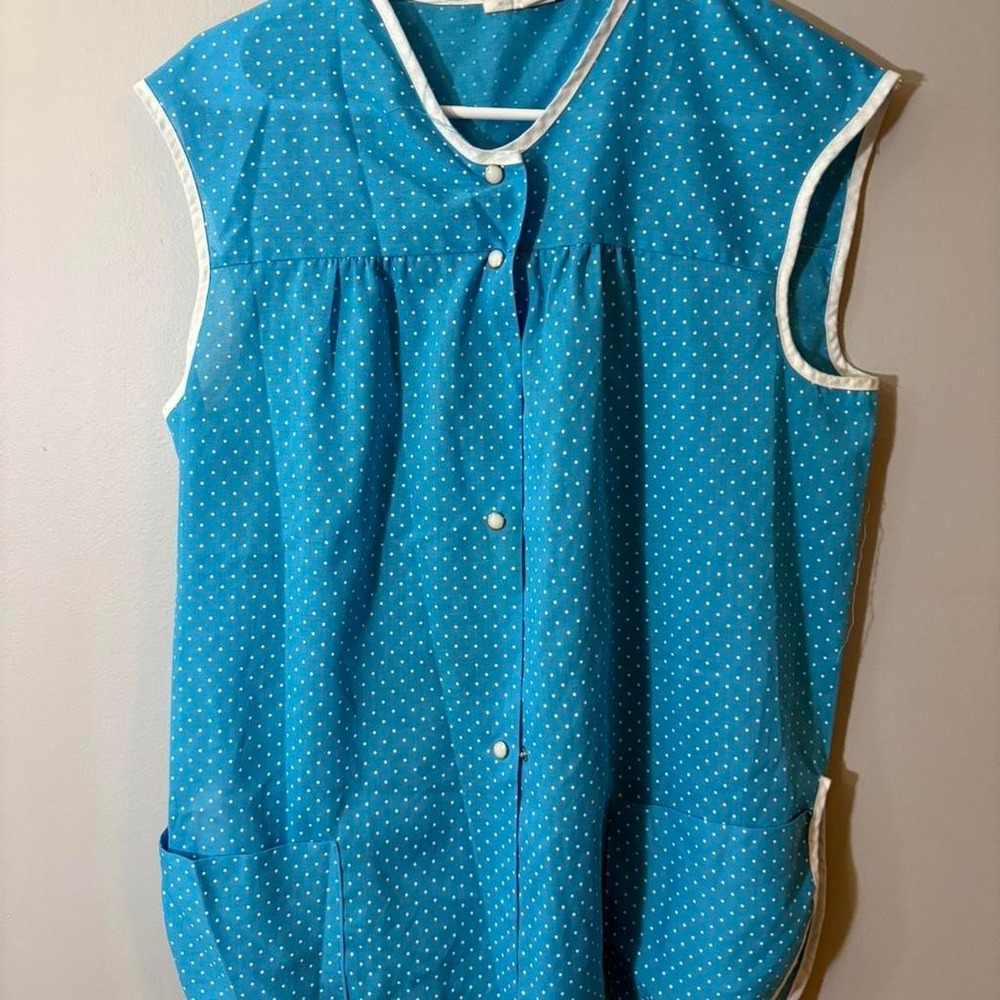 vintage 70s izzy blue blouse